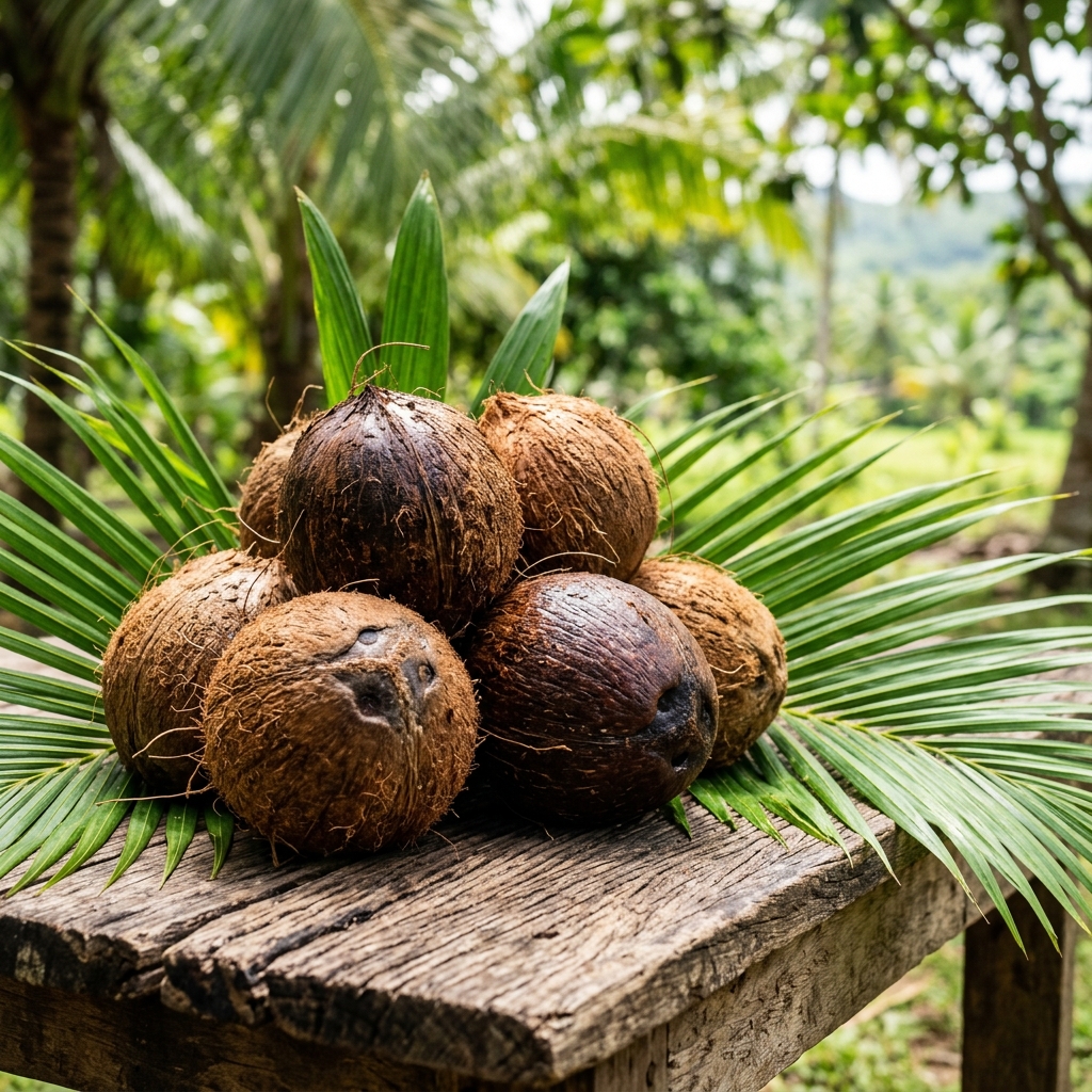 Semi Husked Coconut